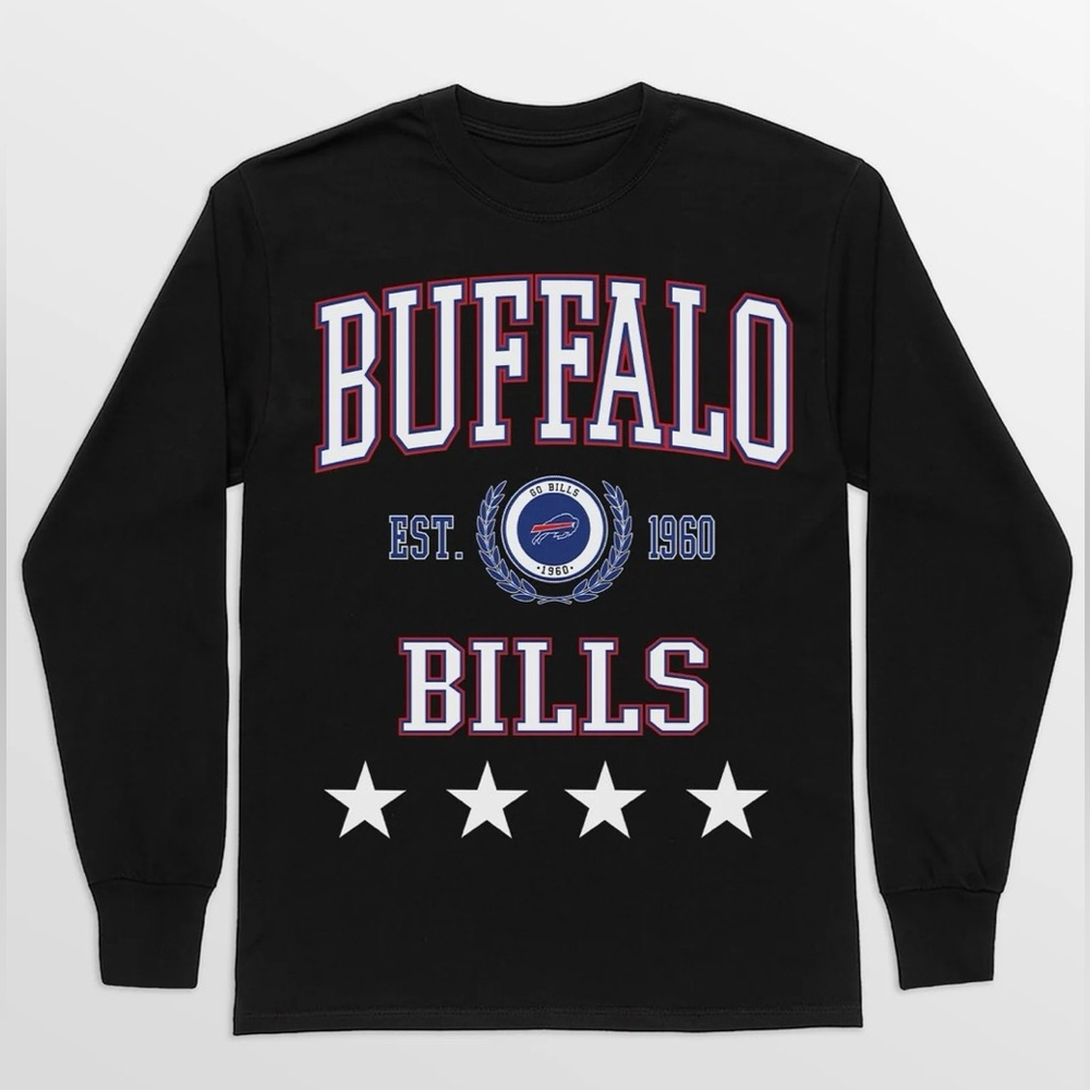 Gameday Couture BUFFALO BILLS Everyday Star Essential Relaxed Long Sleeve - NWT